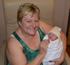 Grandma McDowell holding Priya