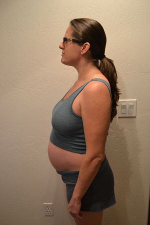 Jen's belly at 29 weeks; 2012-09-16