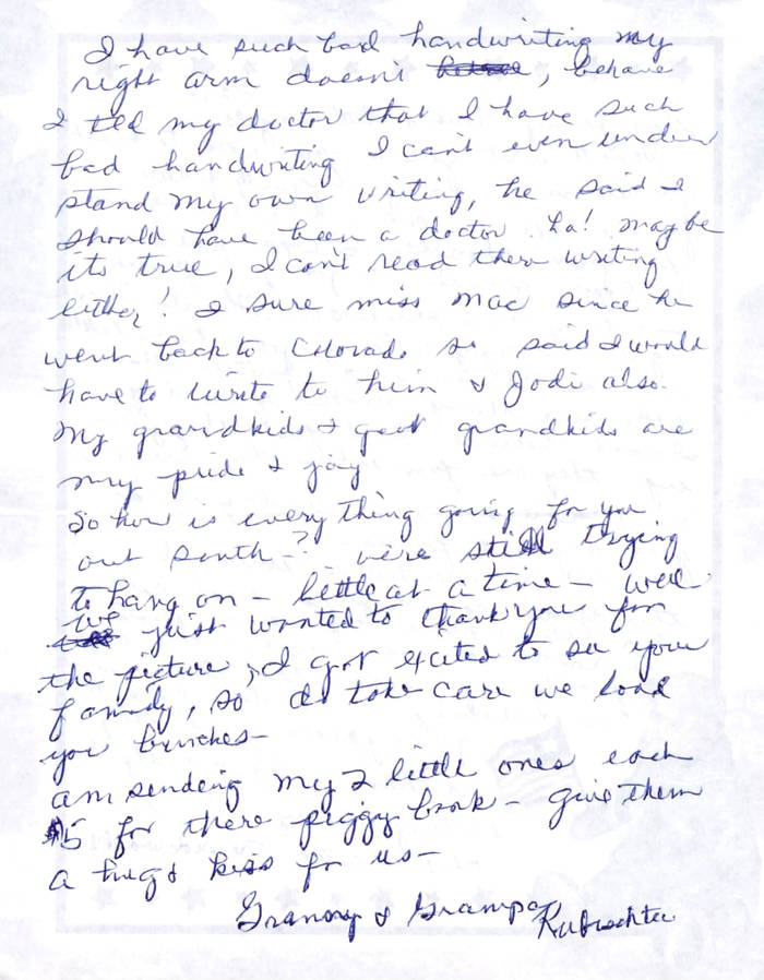 Grandmas letter, page 2