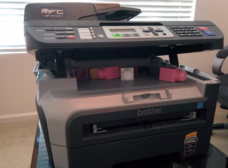 Printer jammed with legos