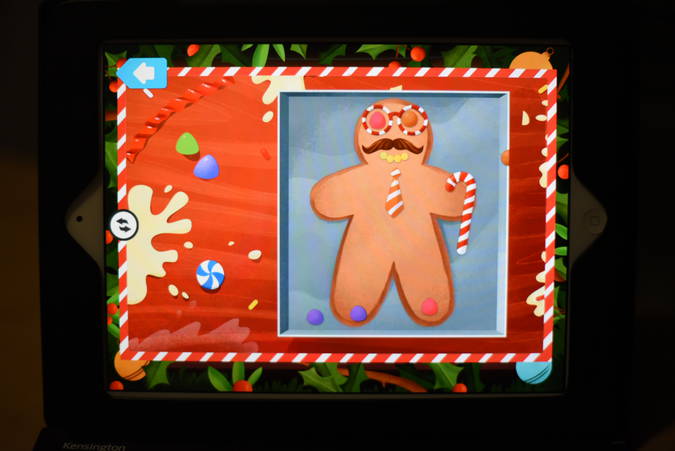 Priya made a holiday card on the iPad